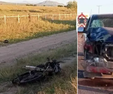Motociclista murió impactado contra pick up en el Valle de Guaymas