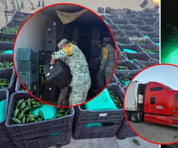 Ejército asegura más de mil kilos de droga escondidos entre chiles en SLRC