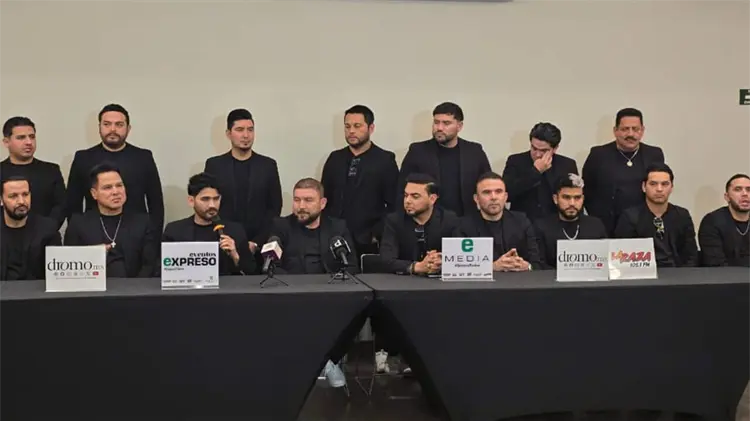 Rueda de prensa de Banda El Recodo. (Foto: Juan Olivas / EXPRESO)