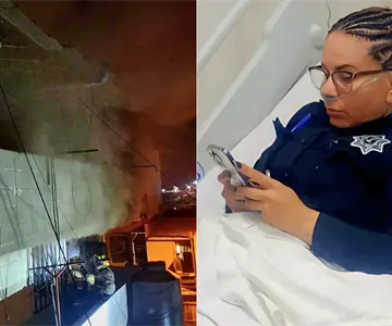 Reyna Ochoa, la oficial que desafió el fuego para salvar una vida en Nogales