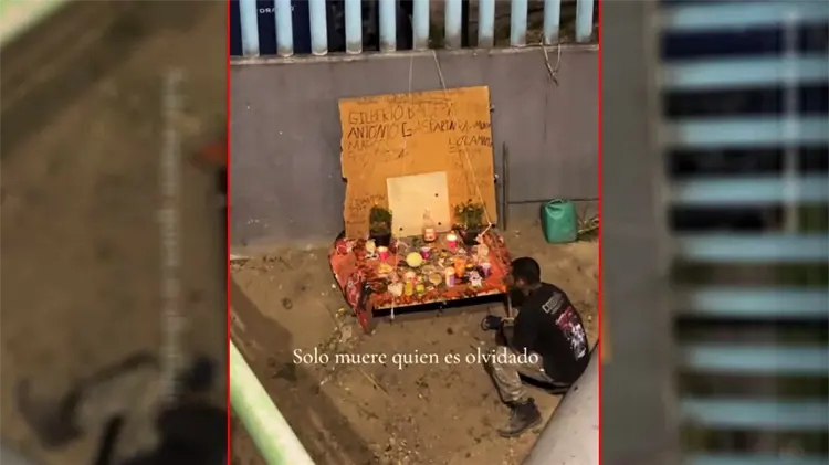 Una ofrenda improvisada en la calle conmueve a usuarios de TikTok (Foto: Especial / EXPRESO)