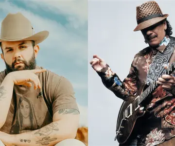 Seguimos cumpliendo sueños de morro, Carin León graba con Carlos Santana