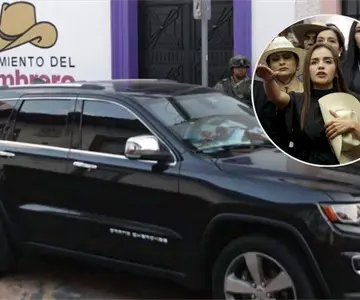 Grecia Quiroz llega a Uruapan en medio de un dispositivo de seguridad