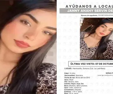 Buscan a Janny Anahy Servín, menor desaparecida en Hermosillo