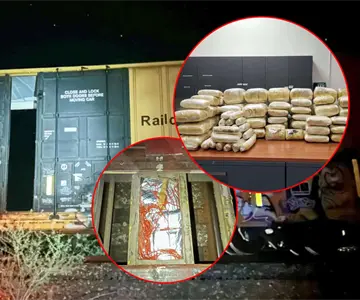 Decomisan más de 200 kilos de metanfetamina y cocaína rosa de tren en EU