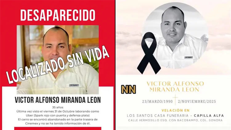 El vehículo de Víctor Alfonso Miranda León fue encontrado sin vida (Foto: Especial / EXPRESO)