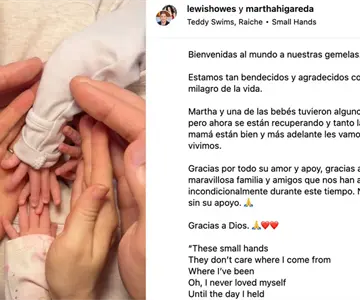 Martha Higareda y Lewis Howes anuncian el nacimiento de sus gemelas