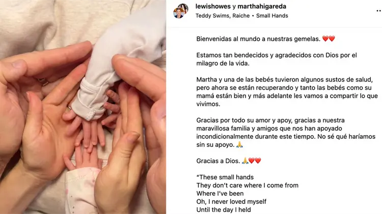 Martha Higareda da la bienvenida a sus gemelas. (Foto: Especial / EXPRESO)