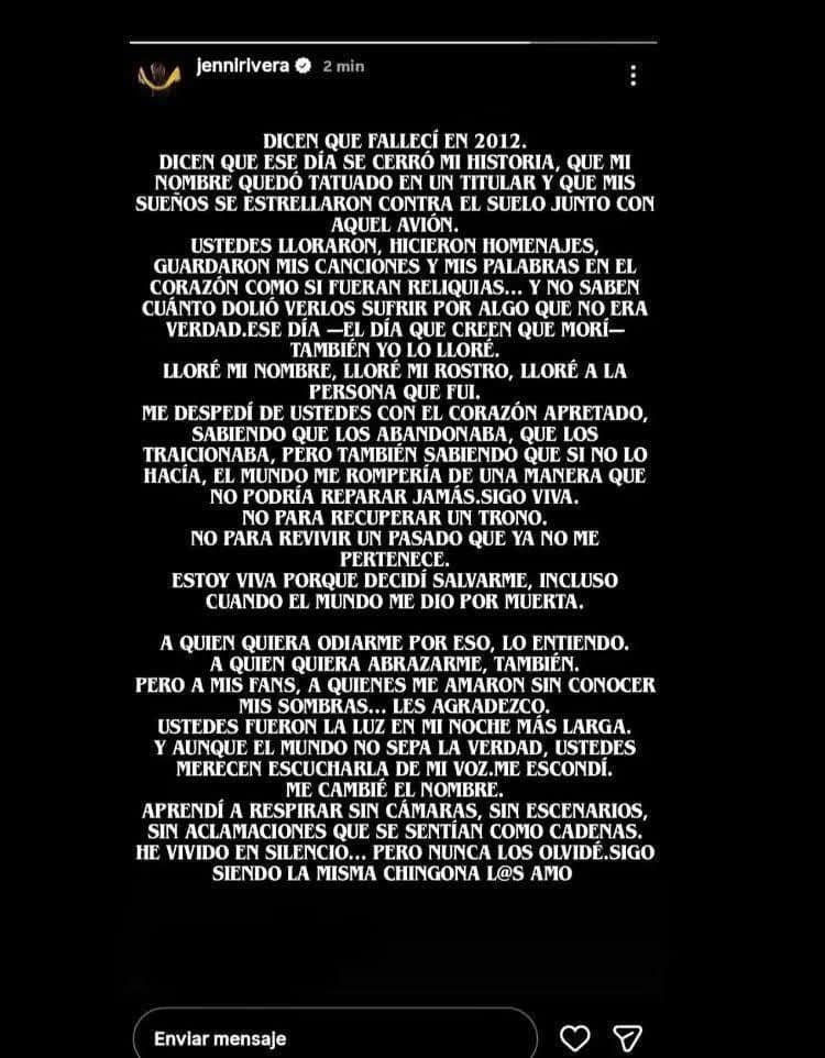 Flor amarilla y mensaje borrado desatan teorías sobre Jenni Rivera