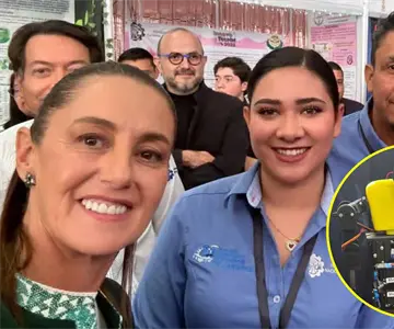 Alumnos del TecNM de Cananea presentan robot sonorense frente a Sheinbaum