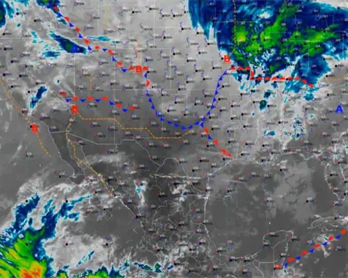 Se acerca Frente Frío 17 a México
