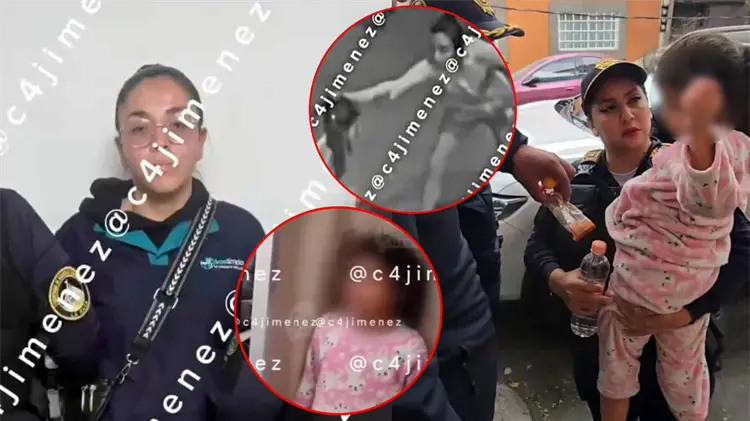 Policías rescataron a la menor tras denunciar maltrato desde una ventana (Foto: Especial / EXPRESO)