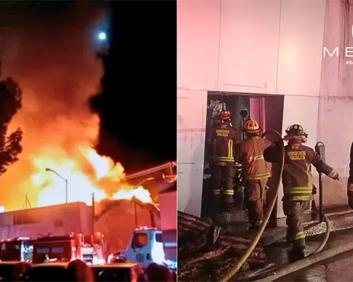 Incendio consume inmueble cercano a garita DeConcini; no hay lesionados