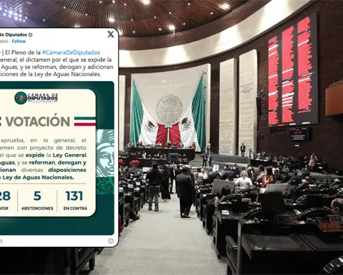 Diputados avalan nueva Ley de Aguas entre críticas por centralización