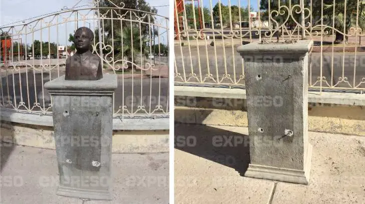 Roban busto del padre Jaime Salcido, estaba en la iglesia de Fátima