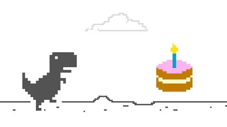 Dino Chrome cumple 4 años sin conexión y lo celebra con una edición especial