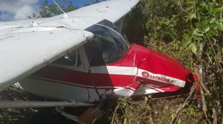 Avioneta en Chiapas se desploma y deja tres personas heridas