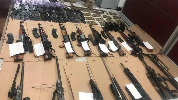 Detienen a 7 personas con armamento de grueso calibre en Agua Prieta