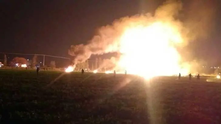 Frío y niebla aceleraron incendio en Tlahuelilpan, dice Pemex