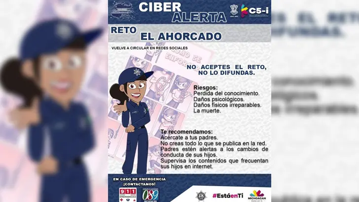 Alertan por surgimiento del reto viral El Ahorcado