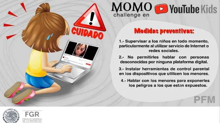 La FGR emite medidas preventivas ante el ‘Momo Challenge’