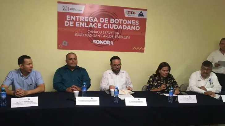 AUDIO | Entregan botones de emergencia a comercios de Guaymas y Empalme