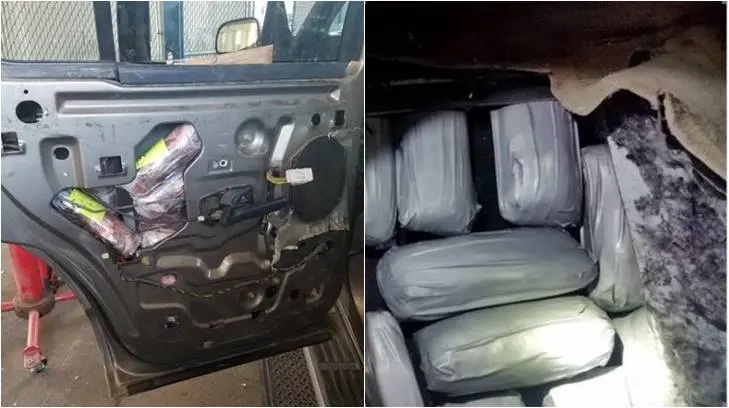 Agentes fronterizos detienen a dos mexicanos que llevaban droga escondida en sus autos