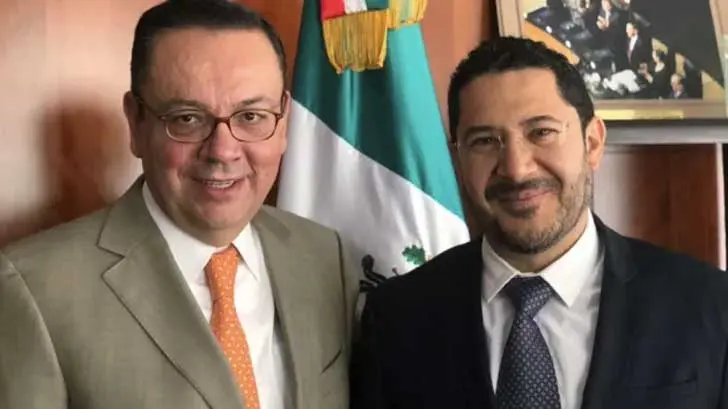 Martí Batres recibe a Germán Martínez en el Senado