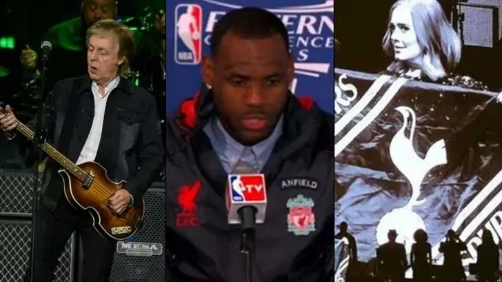 Los famosos que le van al Liverpool y al Tottenham
