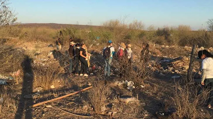 Guerreras Buscadoras hallan osamenta calcinada en Navojoa