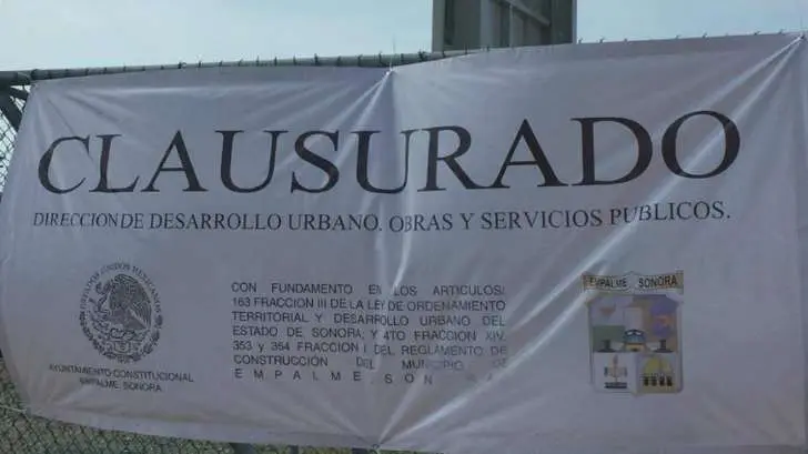 Gobierno municipal clausura las plantas de CFE en Empalme
