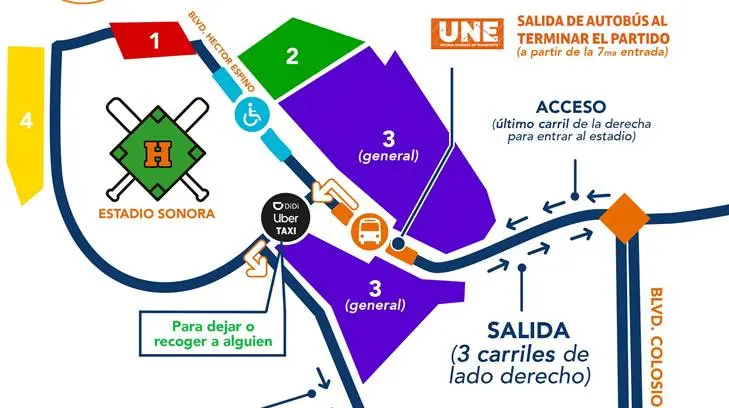 Naranjeros hace una recomendación a los aficionados en el Estadio Sonora