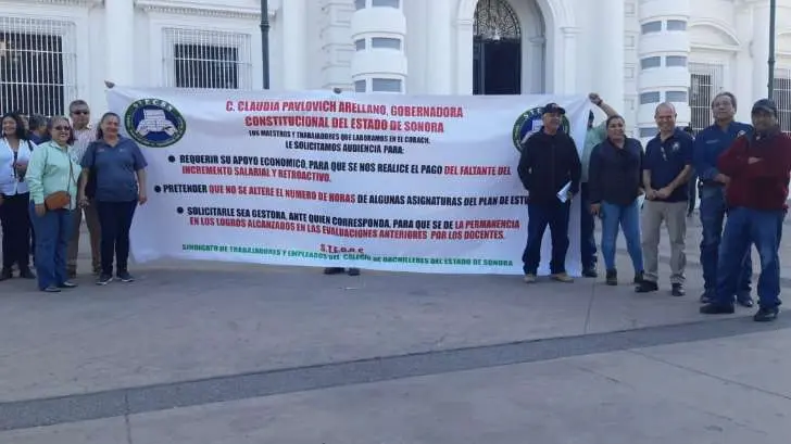 Sindicato del Cobach solicitan audiencia con gobernadora Claudia Pavlovich