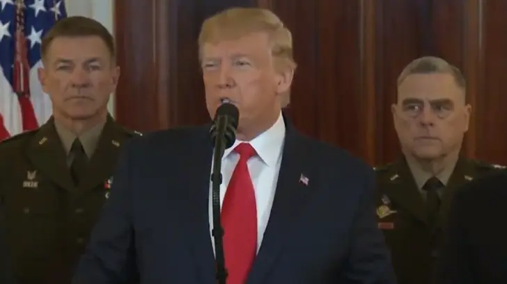 Mensaje de Donald Trump sobre conflicto con Irán
