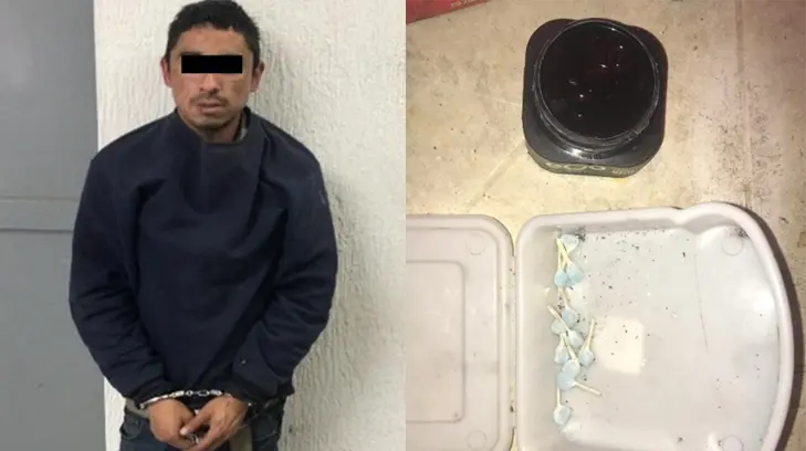 Detienen a sujeto con arma y droga