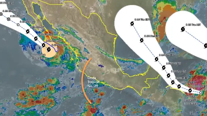 VIDEO | Cambian a Alertas Azul y Verde para el Centro y Sur de Sonora por Tormenta Tropical ‘Genevieve’