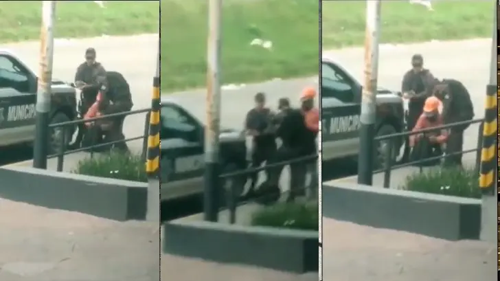 Captan a policías de Jalisco robando dinero de una cartera