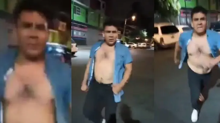 Hombre agarra a golpes a mujer y ataca a su defensor