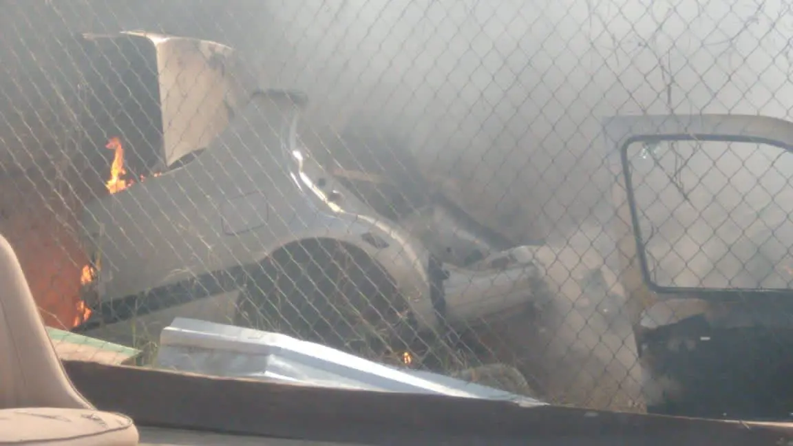 Impactante incendio en yunque de San Ignacio Cohurimpo consume tres carros