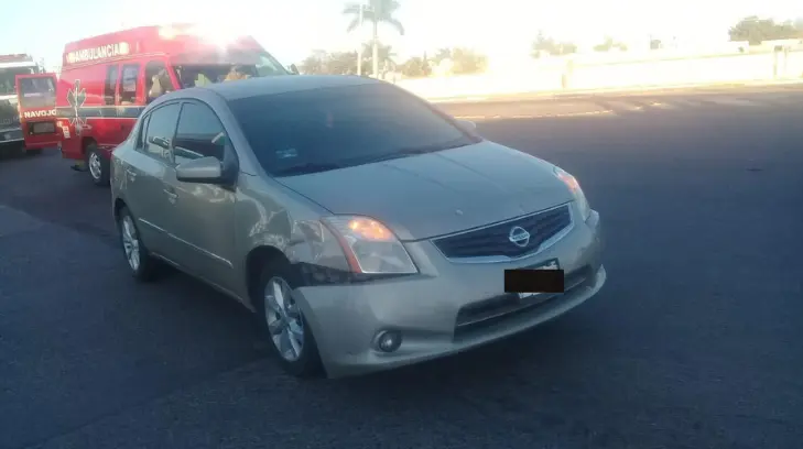 Motociclista queda lesionado tras accidente en Navojoa