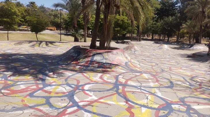 Mural de la pista de patinaje del Parque Madero molesta a los skaters