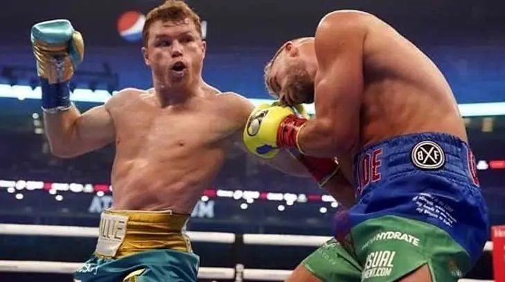 Billy Joe Saunders no quiso más... Canelo Álvarez gana en el octavo