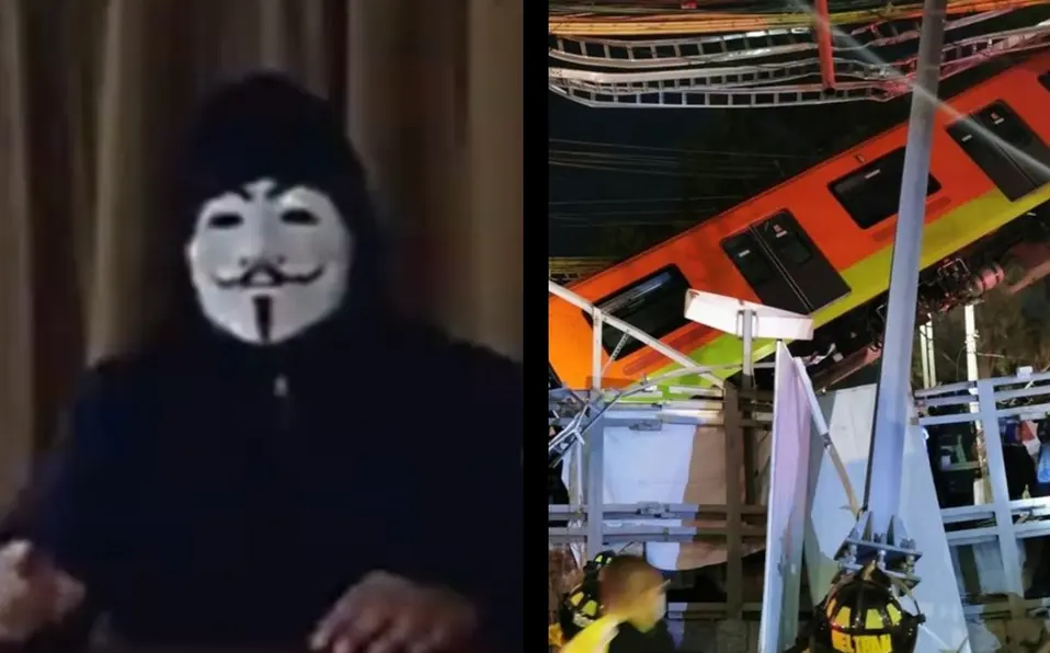 Anonymous reaparece en México y advierten acciones por tragedia en L12 del Metro