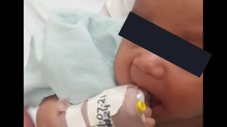 Por error de doctor de Navojoa, el pequeño Jesús Damián podría quedar con daño motriz