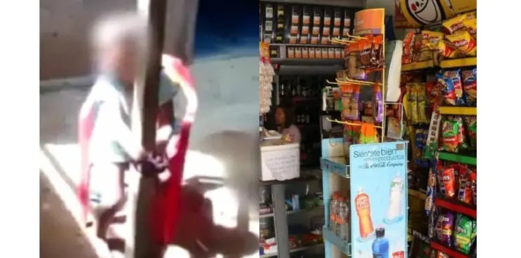 Amarra y abandona a su hijo como castigo porque le pidió una Coca de la tienda y le trajo una de sabor