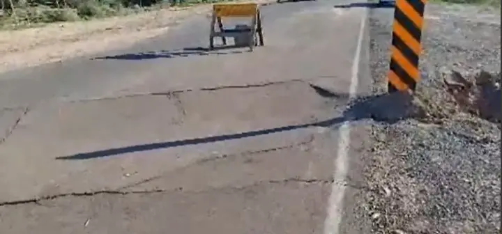 ¿El hundimiento en la carretera de Empalme fue por el sismo?