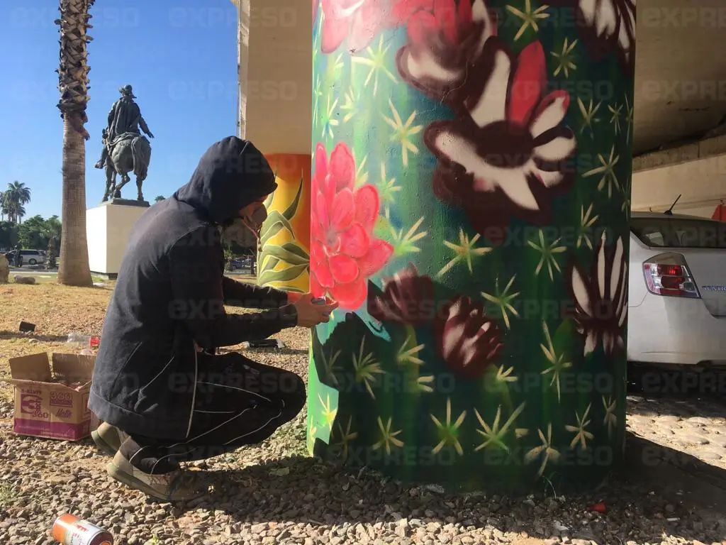 Hermosillo pintado de color: Sangre del Desierto realiza un nuevo mural en la ciudad