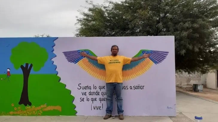 Vladimir Madrid, pasó de pintar casas a murales artísticos