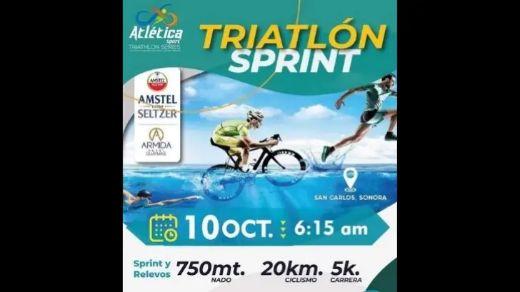 ¡Más de 120 concursantes! Así se llevará a cabo el Triatlón Sprint en San Carlos