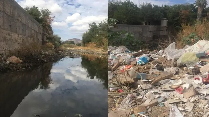 Entre montañas de basura y ríos de aguas negras viven en la Jorge Valdez Muñoz